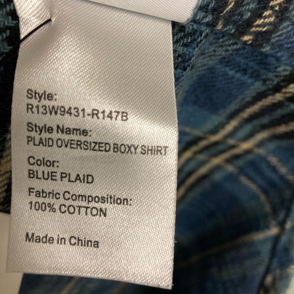 R13 Plaid Oversized Boxy Shirt. Size small - Picture 7 of 13